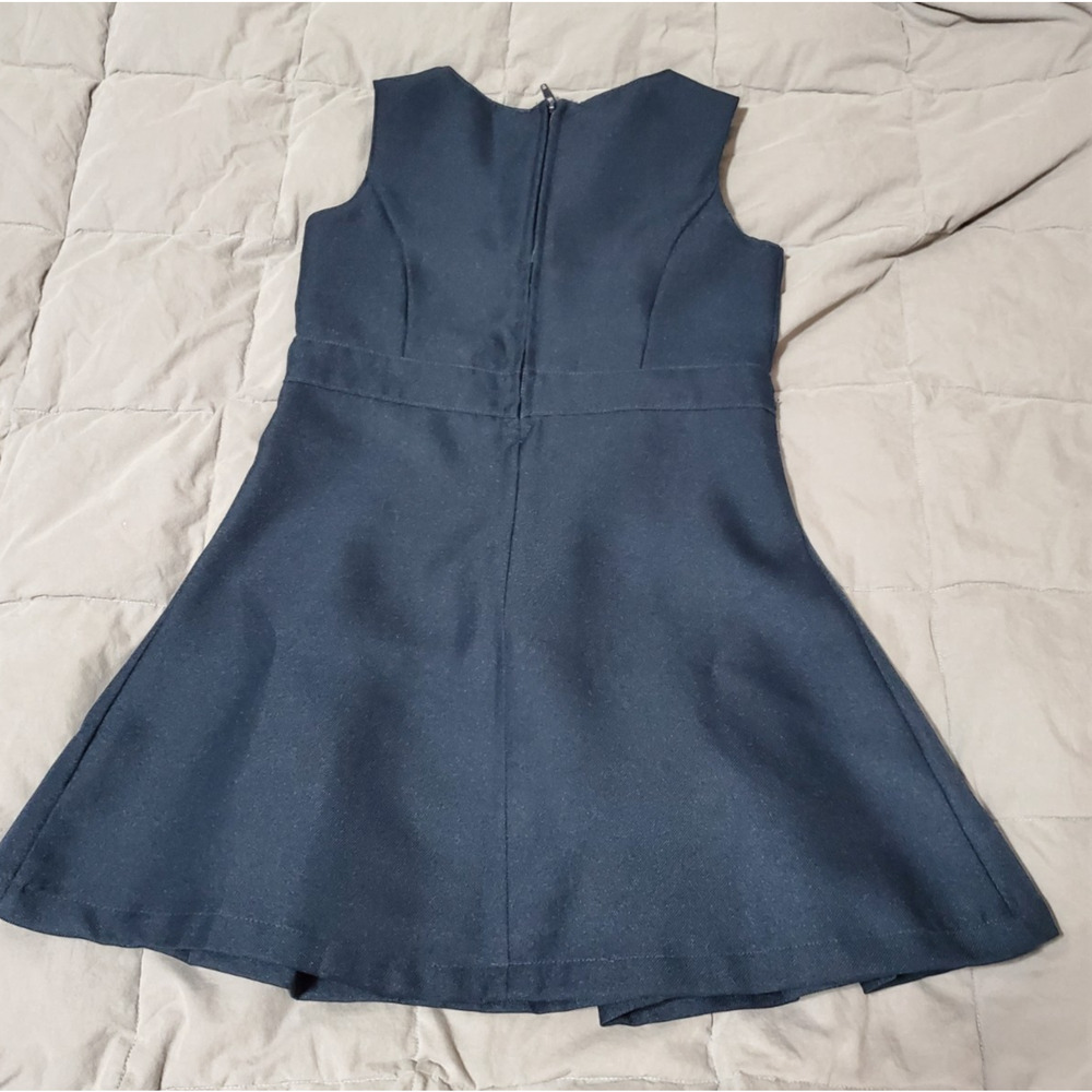 IZOD Girls School Uniform Jumper Dress Navy Size 6 Pleated Skirt - Picture 12 of 12